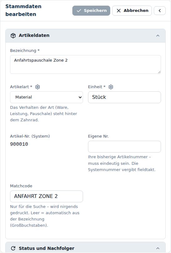 Stammdaten bearbeiten
