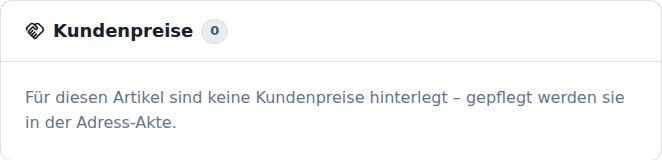 Kundenpreise