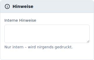 Hinweise