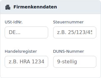 Firmenkenndaten