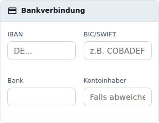 Bankverbindung