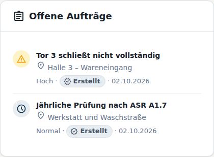 Offene Aufträge