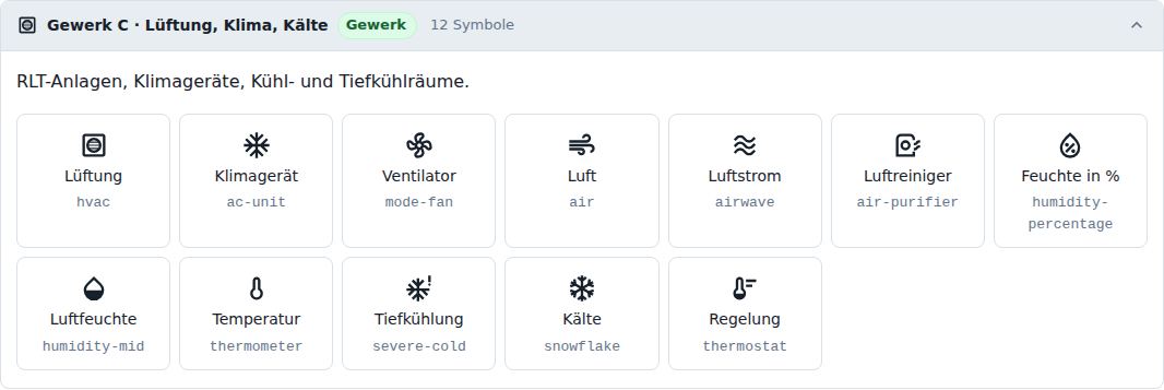 Gewerk C · Lüftung, Klima, Kälte