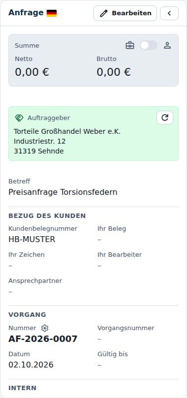 Anfrage