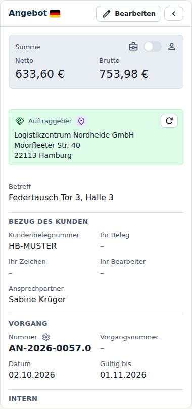 Angebot